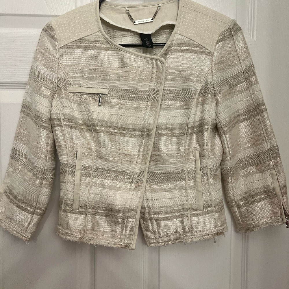 White House Black Market Cream Jacket